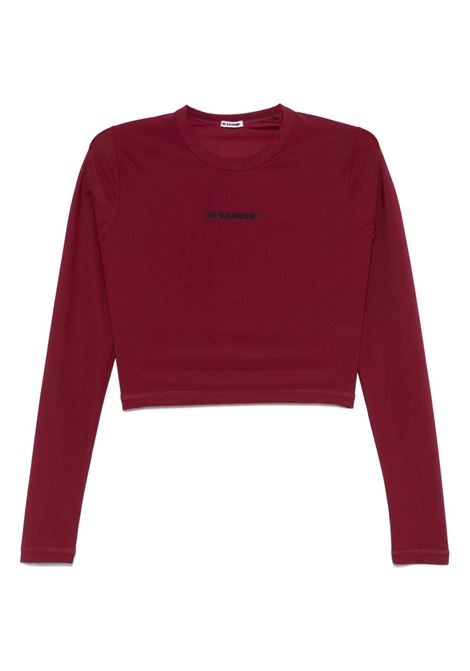 Burgundy cropped swim top Jil Sander - women